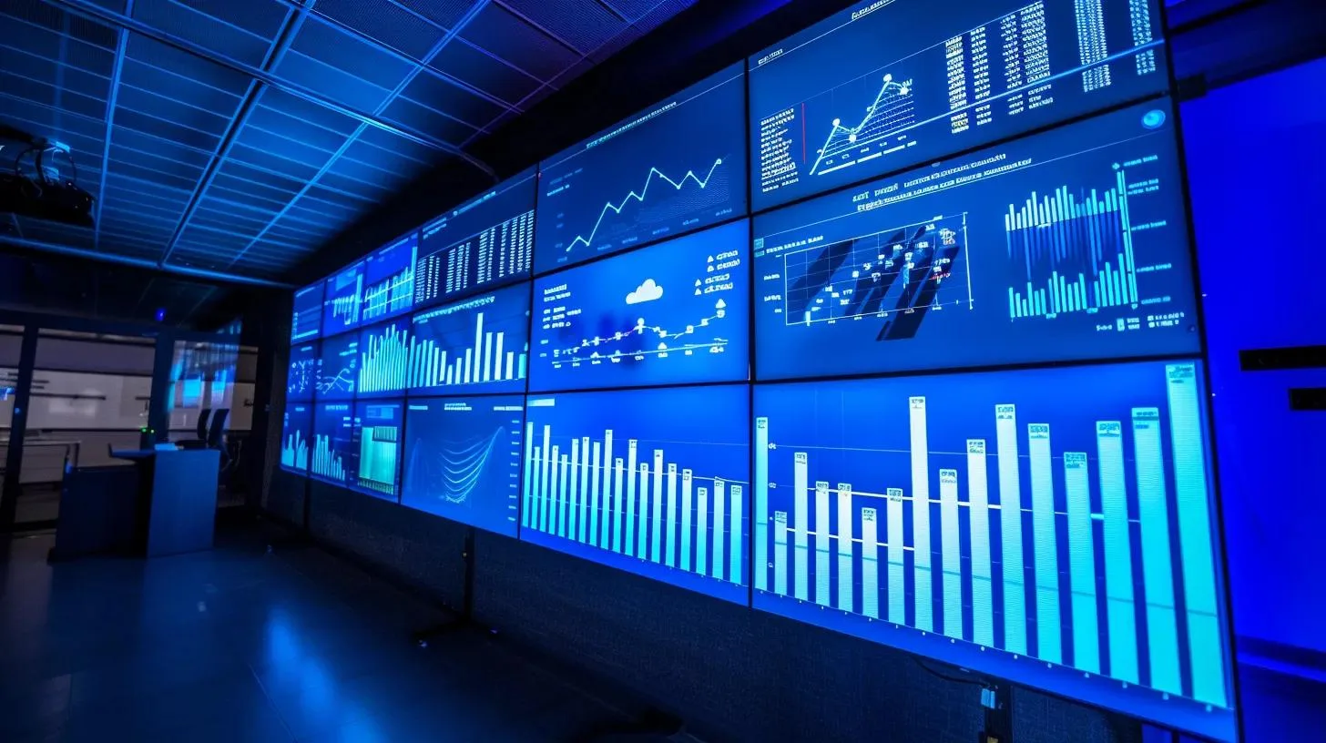 Key Differences in Service Guarantees for Pest Control Companies 2 a modern office conference room, featuring a large screen displaying detailed charts and graphs of pest control warranty durations and renewal terms, illuminated by bright overhead lighting, conveying an atmosphere of professionalism and analysis.
